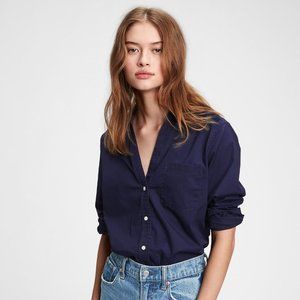 Gap Perfect Shirt - Navy Blue- button down - NWT